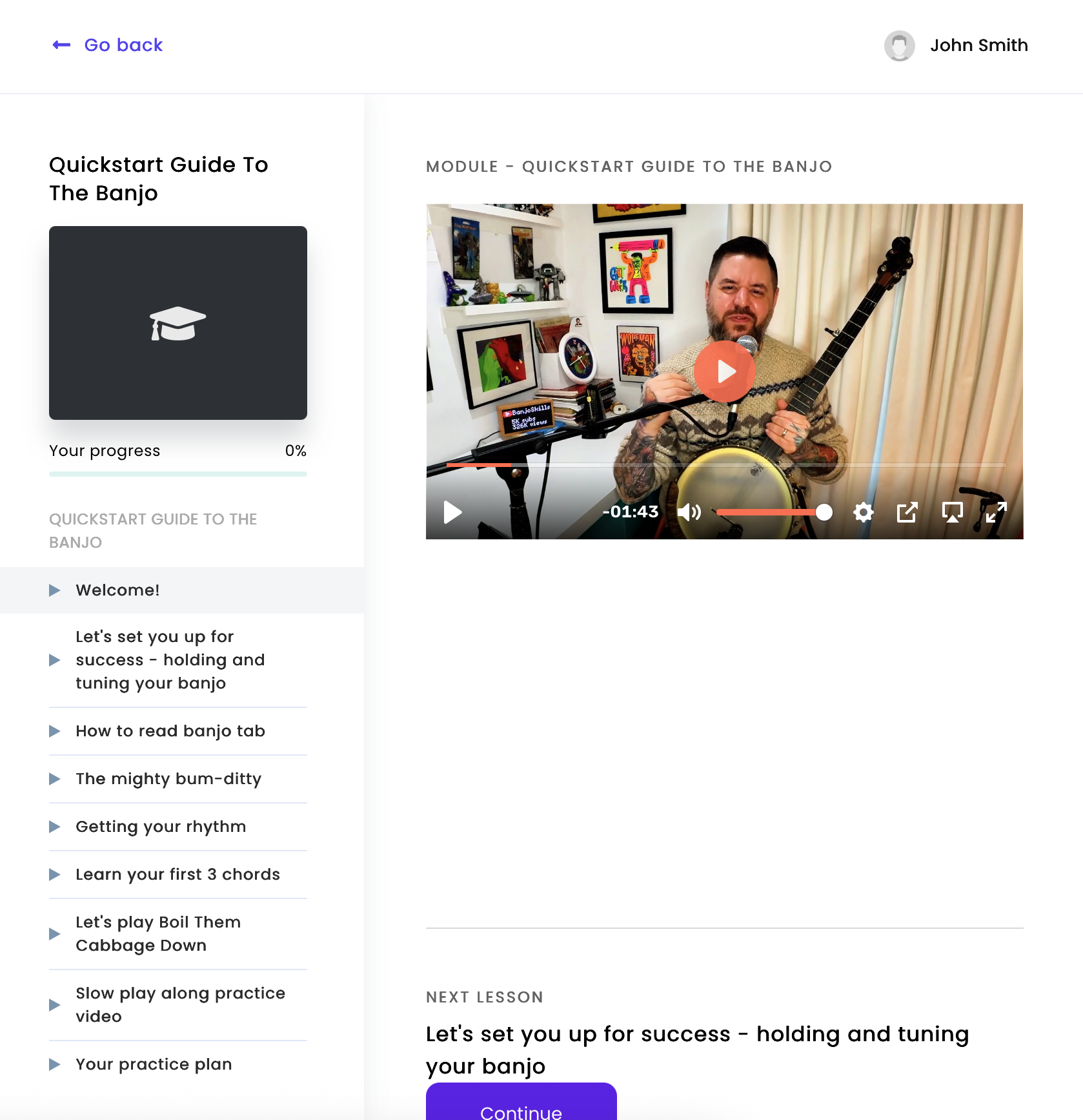 Quickstart Guide To The Banjo course preview